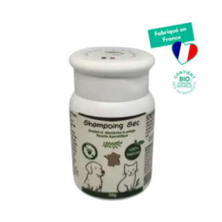 Shampoing sec naturel pour chien et chat