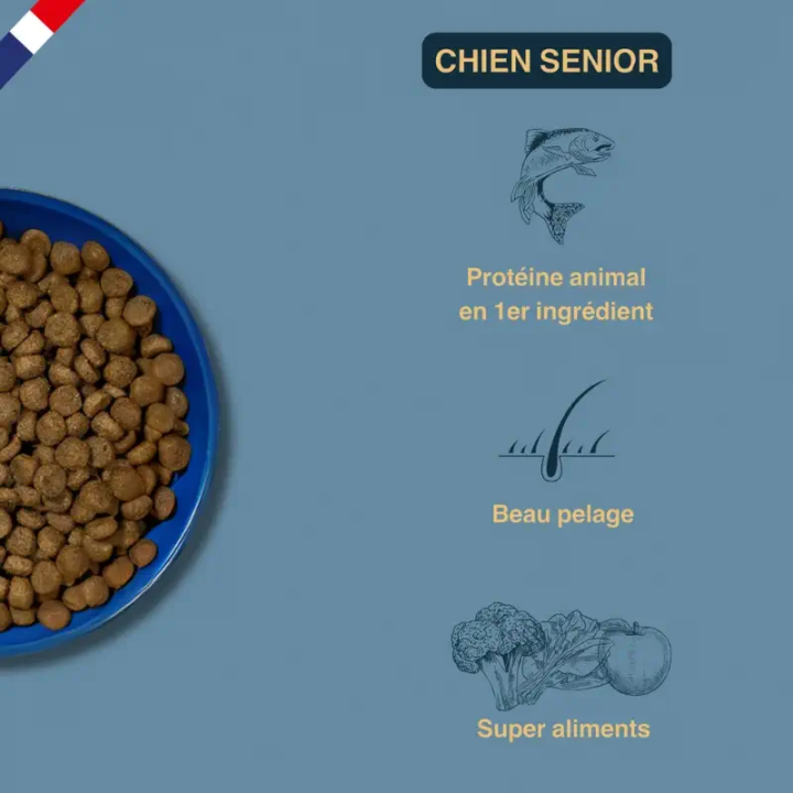 Croquettes Poisson blanc pour chien senior