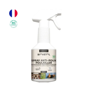 Spray anti-poux poulailler Biovetol – traitement naturel basse-cour