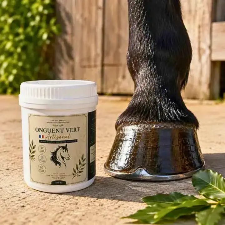 Onguent Sabot Cheval au Laurier – Soin Naturel Quotidien Nourrissant & Protecteur