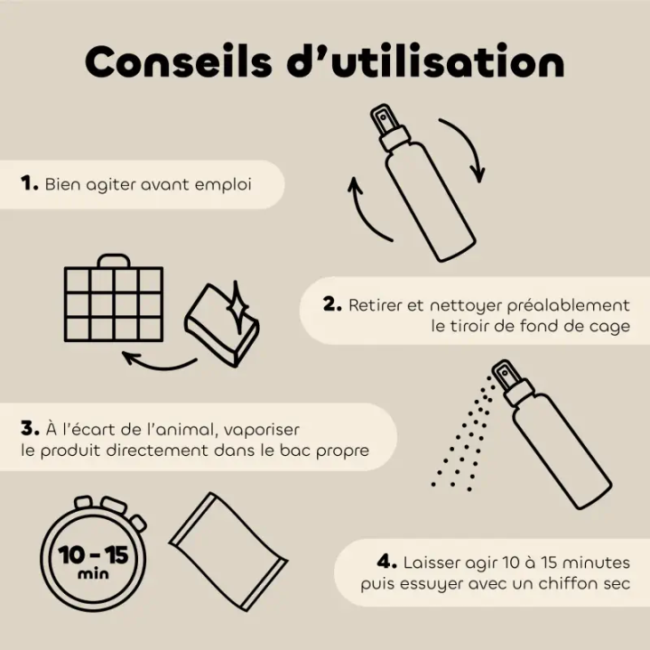 Spray assainissant cage rongeurs Biovetol