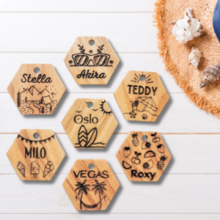Médailles Originales en Bois pour Chien - MAHANA