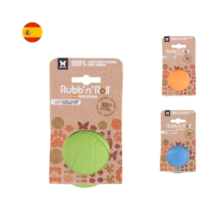 Balle Rubb'N'Roll en caoutchouc naturel pour chien – Ø 7 cm