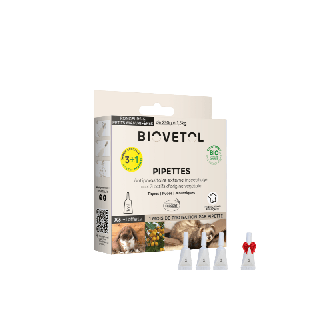 Pipettes insectifuges rongeurs Biovetol 3+1 | GREENPATTES