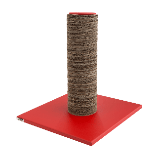 Griffoir carton rechargeable chat Crazy Cat rouge | GREENPATTES