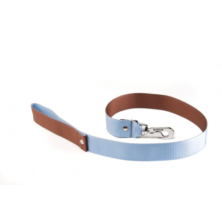 Laisse en nylon bicolore pour chien – Bleu et marron | GREENPATTES