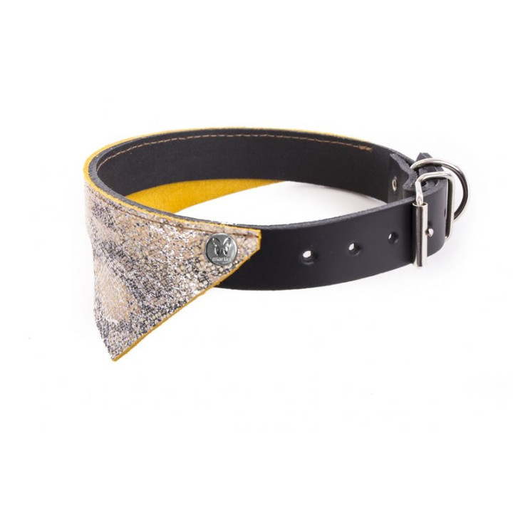 Collier bandana en cuir Malibu pour chien – Noir | GREENPATTES