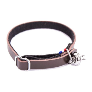 Collier en cuir feutrine pour chat – Marron | GREENPATTES