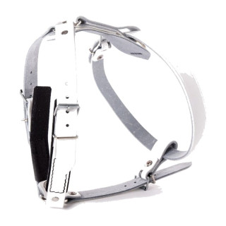 Harnais en cuir feutré Confort renforcé pour chien – Blanc