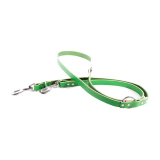 Laisse multiposition en cuir 499 Bicolore pour chien – Vert