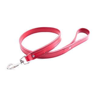 Laisse en cuir pour bouledogue et molosse – Rouge | GREENPATTES