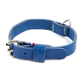 Collier en cuir 499 Bicolore pour chien – Bleu | GREENPATTES