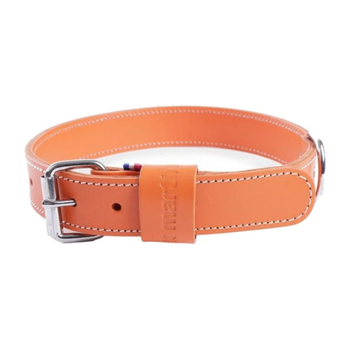 Collier en cuir épais 107 pour chien – Orange | GREENPATTES