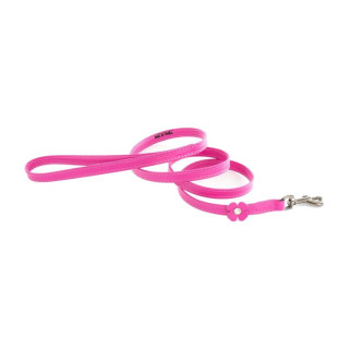 Laisse en cuir à trèfles pour chien – Fuchsia | GREENPATTES