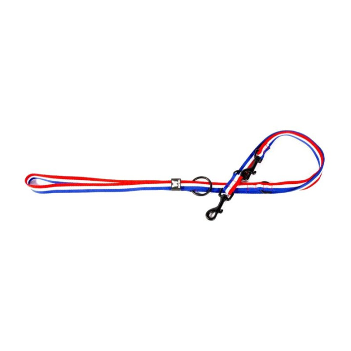 Laisse multiposition en nylon Tricolore pour chien | GREENPATTES