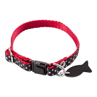 Collier en nylon à pois pour chat – Noir | GREENPATTES
