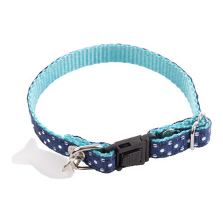 Collier en nylon à pois pour chat – Bleu | GREENPATTES