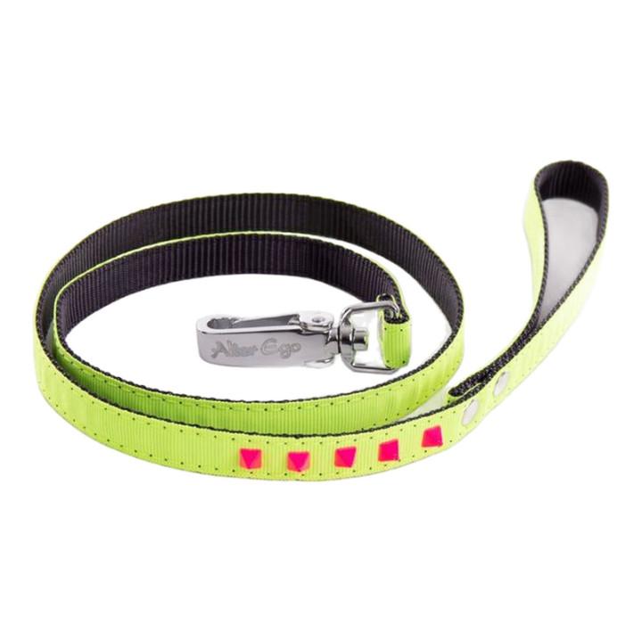 Laisse en nylon Fluo Color pour chien – Jaune et rose | GREENPATTES