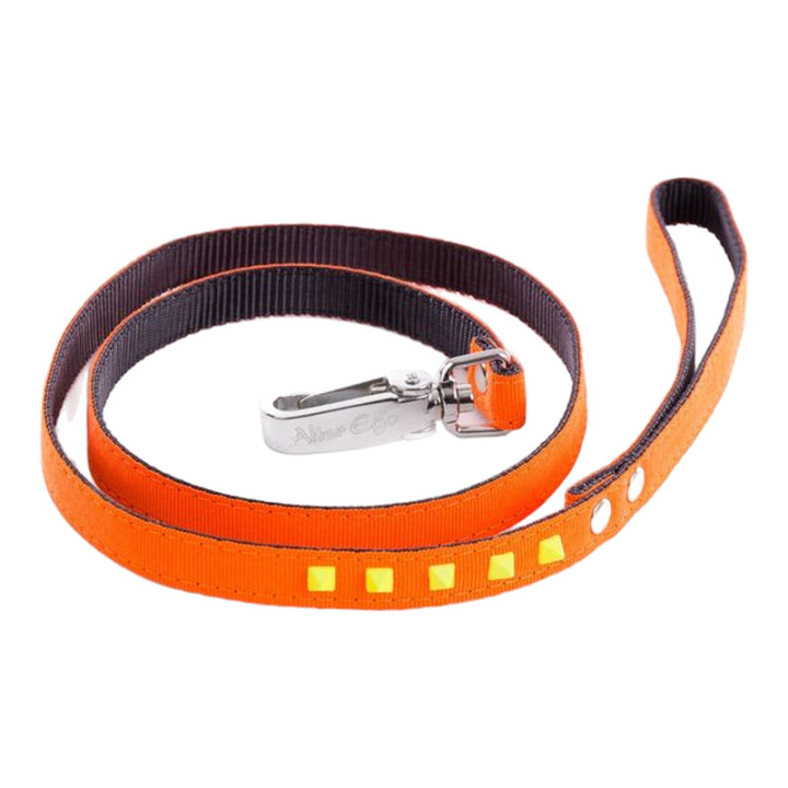 Laisse en nylon Fluo Color pour chien – Orange et jaune | GREENPATTES