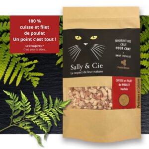 Poulet haché BARF lyophilisé (cuisse & filet) – Spécial chaton