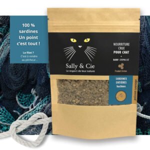 Sardine entière BARF lyophilisée hachée – Riche en oméga 3