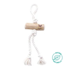 Jouet bois de caféier – Expresso Poignée 2 cordes chien