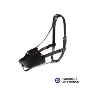 Muselière de police en cuir pour chien