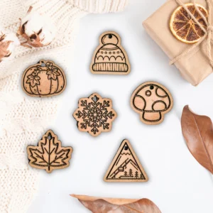 Médailles en bois automne hiver YUKI
